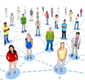 Group of People with Social Networking